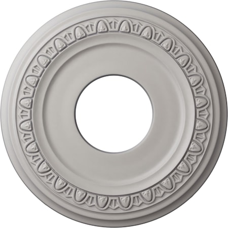 Ekena Millwork Jackson Ceiling Medallion (Fits Canopies up to 7 3/8"), 12 1/4"OD x 4"ID x 1 1/8"P, Ultra Pure White CM12JAUWF